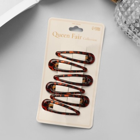 Invisibility for hair "openwork" (set 6 pcs) 5 cm, leopard