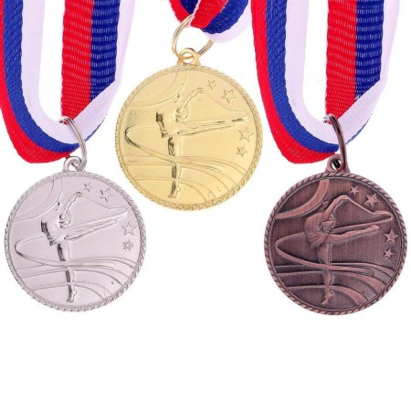 Thematic medal "Gymnastics", bronze, d = 3.5 cm-1