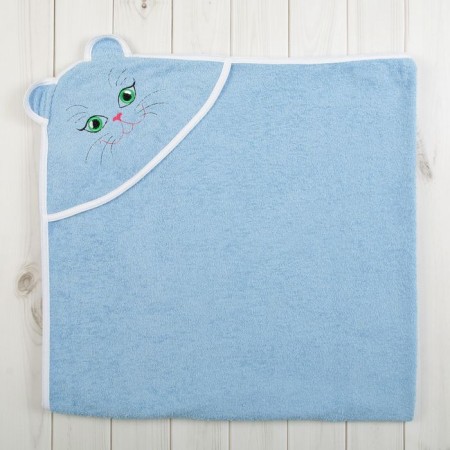 Children's corner "Pussy", size 90x90 cm, blue color