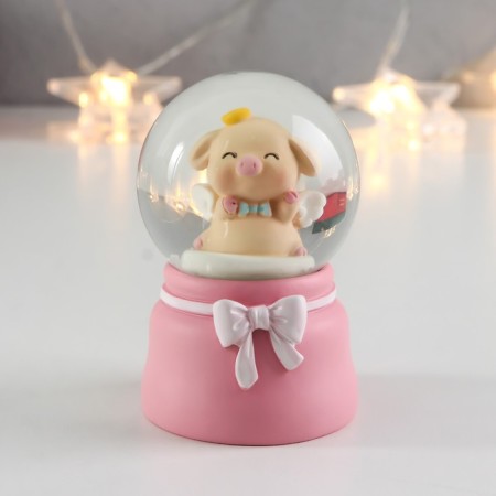 Souvenir Polystone Water Ball Light "Pigging with Wings" MIX D = 4.5 cm 7x4.5x4.5 cm-1