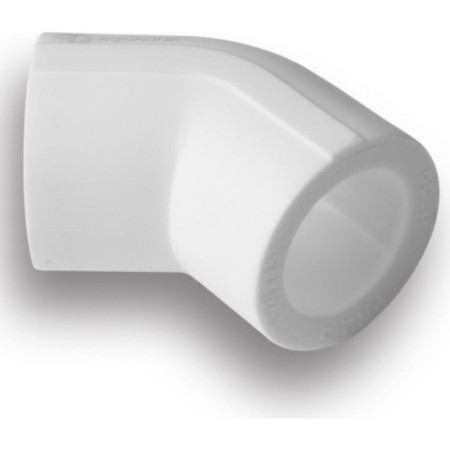 Aqualink square, polypropylene, d = 50 mm, 45 °-6