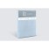 Glass sheet "Monospace", size 140x200x23 cm, color gray-blue