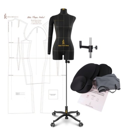 Pentornovsky Monica mannequin, premium set, size 44, black color, linings and right hand
