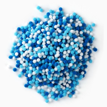 Pompons for creativity and decor “Blue Mix”, 55 gr-2