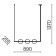 Suspension lamp Maytoni Mod221PL-03BS, 3CHE14, 40W, 89x25.5 cm, brass color