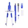 Ready, 6 items (compass, sharpener, barrel, eraser, mechanical pencil 0.5 mm, barn NV 0.5 mm) in a plastic pencil case