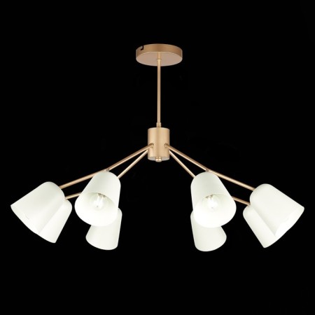 Ceiling EVOLUCE lamp. Sle155902-08. Mario. 8x40 watts, E14, 79x79x54 cm, golden color-1