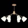 Ceiling EVOLUCE lamp. Sle155902-08. Mario. 8x40 watts, E14, 79x79x54 cm, golden color