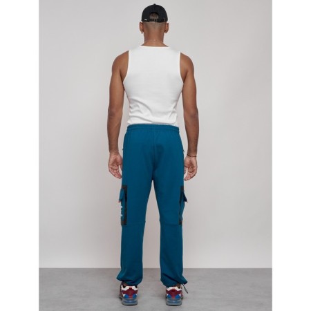 Sports male trousers, size 56, blue color-3