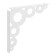 Tundra bracket, decorative 182x182 mm, white, 1 pc.