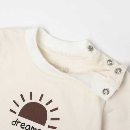 Set: T -shirt with DL. sleeve and pants crumb I am Dreamer, height 80-86 cm, beige-2