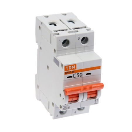 Switch automatic TDM VAL47-60, 2P, 50 A, 6 KA, C, SQ0223-0098-1