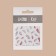 Nail stickers "Fogger", voluminous, multi -colored/holographic