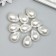 Beads for creativity (ending) plastic "Pearl Purchald drop" set 10 pcs, 1.3x0.8x0.8 cm