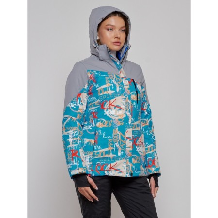 Ski jacket female winter, size 50, blue color-6