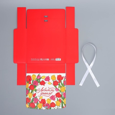 Gift box, packaging, “Favorite teacher!”, 20 x 18 x 5 cm-6