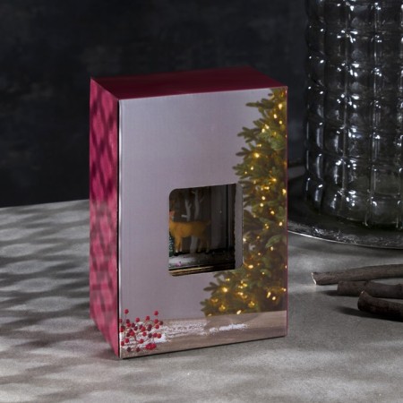LED figure "Lantern with a deer" 7.5 × 14 × 4.2 cm, plastic, batteries AG13x3, glow warm white-3