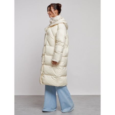 Coat insulated winter female, size 50, light-beige color-1