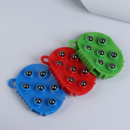 Massage, bilateral, universal, 7 balls, with a suspension, 13 × 10 × 4cm, color mix-9