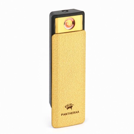 Electronic lighter, USB, spiral, flashlight, 2.5 x 7.5 cm, yellow