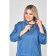 Female costume, size 62, gray-blue color