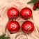 Set of balls plastic D-10 cm, 4 pcs "Quiet evening" red