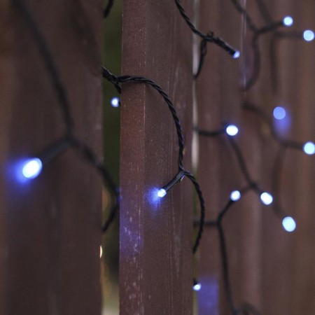 Garland "thread" 10 m, IP44, UMS, dark thread, 100 LED, glow blue, 220 V-3
