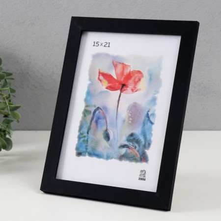 Photo frame MDF (108) 15x21 cm, black color-1
