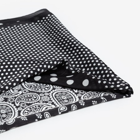 Women's scarf minku rr 70*70 cm, black color-1