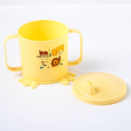 A set of children's dishes, 4 items: bowl, spoon, fork, chip with solid nose 200 ml, MIX color-4
