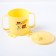 A set of children's dishes, 4 items: bowl, spoon, fork, chip with solid nose 200 ml, MIX color