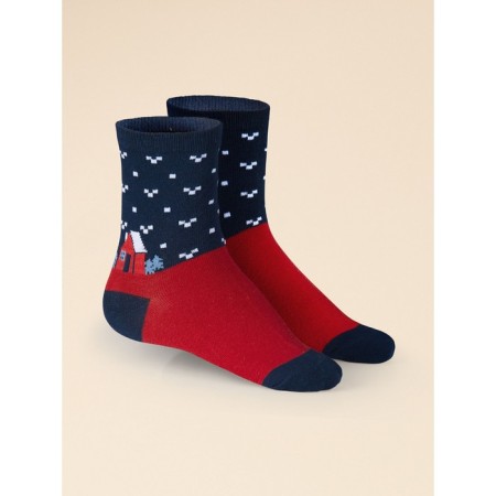 Nosk children's, size 16-18, the color is red, dark blue, 2 pcs-9