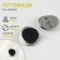 A set of metal buttons on the leg, d = 27 mm, 2 pcs, silver/black color
