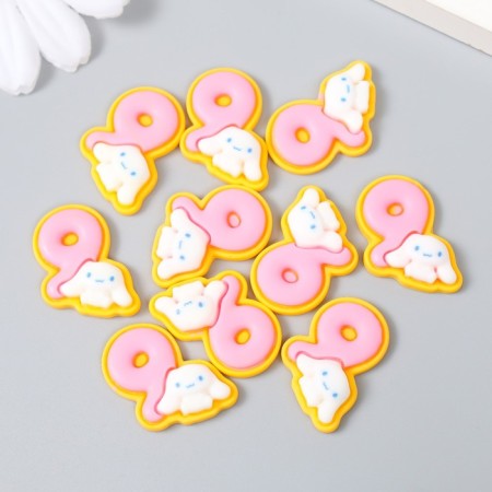 Decor for creativity "Number 9 with an animal" set 10 pcs 2x2 cm-2