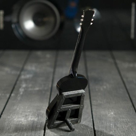 Souvenir guitar "acoustic" brown, on a stand 24x8x2 cm-1