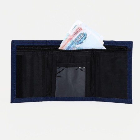 Velcro wallet, blue color-3