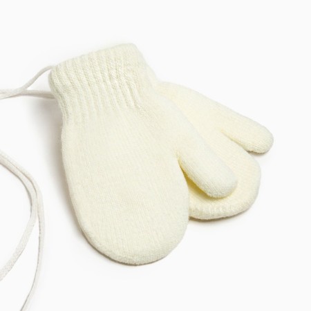 Mittens of two -layer Minaku "plain", col. White, rr 14 (4-5 years)