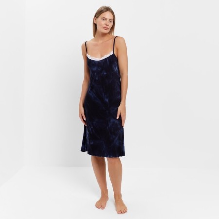 Night shirt female, dark blue color, size 48