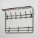 Wall hanger, with a shelf, 9 hooks, 2 tiers, 72.5 × 22 × 57.5 cm, color Copper Antik