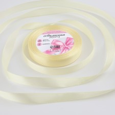 Satin tape, 12 mm × 23 ± 1 m, color vanilla No. 09