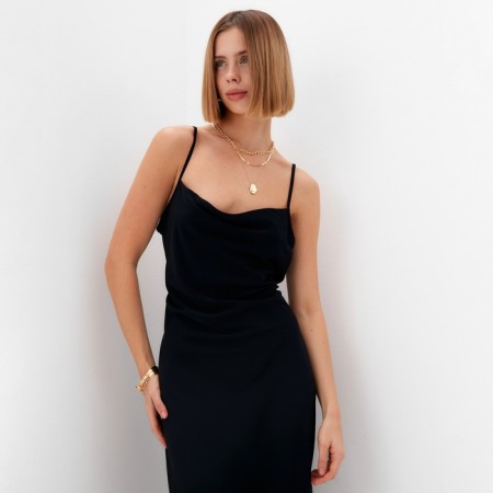 Women's dress Midy Minaku: Casual Collection Black Color, Rr. 48-1