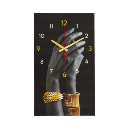 Carty watch Wall interior "hands in gold bracelets", silent, 35 x 60 cm-2