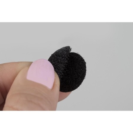 A set of adhesive -based Velcro, d = 2 cm, 4 pairs/8 pcs, black color-3