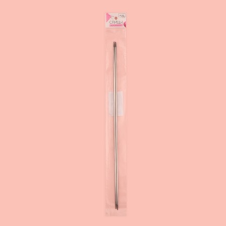 Knitting needles, straight lines, d = 3.5 mm, 35 cm, 2 pcs-3