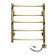 Domoterm electric heated towel rail "Orpheus", 500 x 700 mm, 5 crossbars, right, bronze