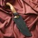 Caucasian knife, tourist "liver" with scabbard, steel - 40x13, waxed nut, 14 cm