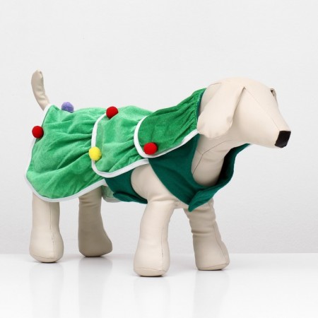 Animal costume costume "Christmas tree", size L (ds 43, og 50 cm), green