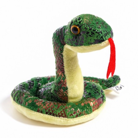 Soft toy "Snake", 15 cm, green color-4