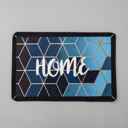 Bathroom mat “Cuba”, 40 × 60 cm, black and blue color-1
