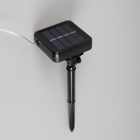 Girlynda "Horse tail" 10 threads of 2 m, silver thread, 200 LED, glow of multi, 2 modes, solar battery-6